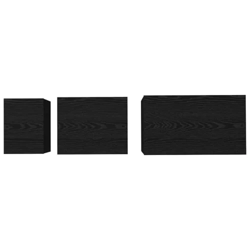 Fészkelt Kávézó Asztal 3 pcs Musta tammi 60 x 35 x 56 cm