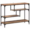 Konzolasztal polcokkal Régi fa 100 x 30 x 75 cm Faanyag