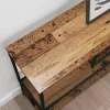 Konzolasztal polcokkal Régi fa 100 x 30 x 75 cm Faanyag