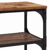 Konzolasztal polcokkal Régi fa 100 x 30 x 75 cm Faanyag