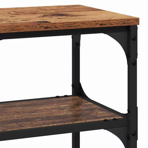 Konzolasztal polcokkal Régi fa 100 x 30 x 75 cm Faanyag