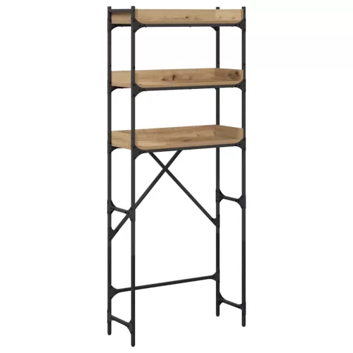 Mosógép polc polcokkal tárolóval 67 x 25 x 163 cm Faanyag