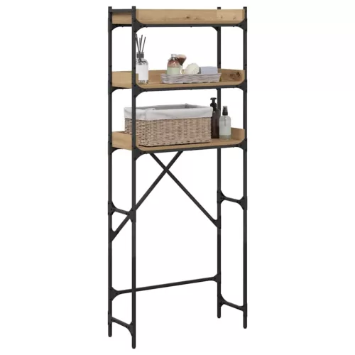Mosógép polc polcokkal tárolóval 67 x 25 x 163 cm Faanyag