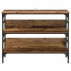 Konzolasztal polcokkal Régi fa 100 x 32 x 75 cm Faanyag