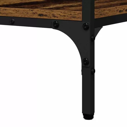 Konzolasztal polcokkal Régi fa 100 x 32 x 75 cm Faanyag