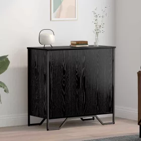 Széf Fekete 78 x 35.5 x 74.5 cm Faanyag
