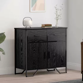 Széf fiókkal Musta tammi 79.5 x 35.5 x 74.5 cm Faanyag