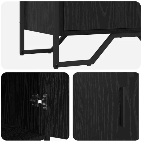 Széf fiókkal Musta tammi 79.5 x 35.5 x 74.5 cm Faanyag