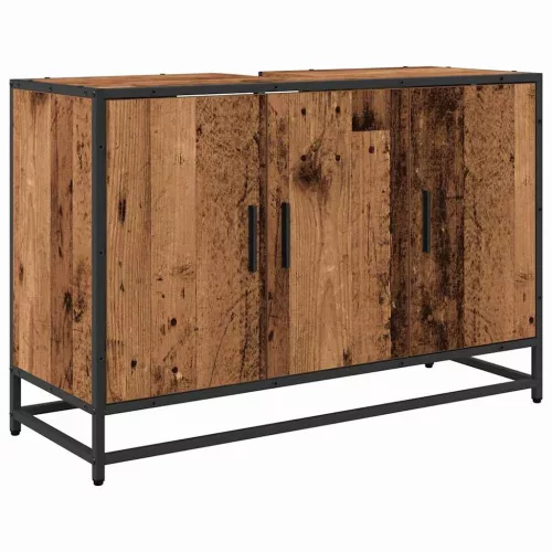 Fürdőszobai mosdószekrény Régi fa 90 x 33 x 60 cm Faanyag