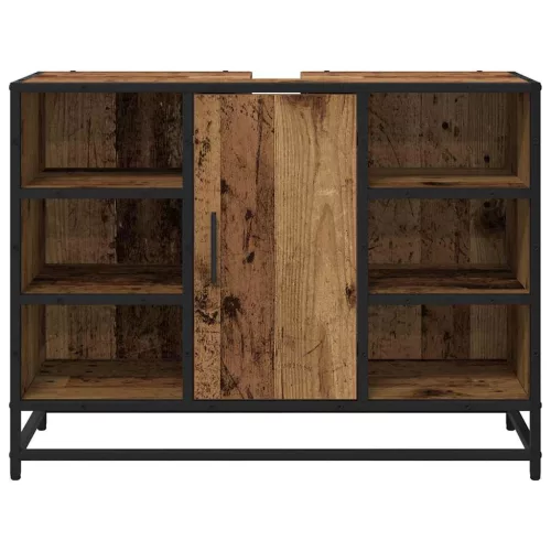 Fürdőszobai mosdószekrény Régi fa 80 x 33 x 60 cm Faanyag