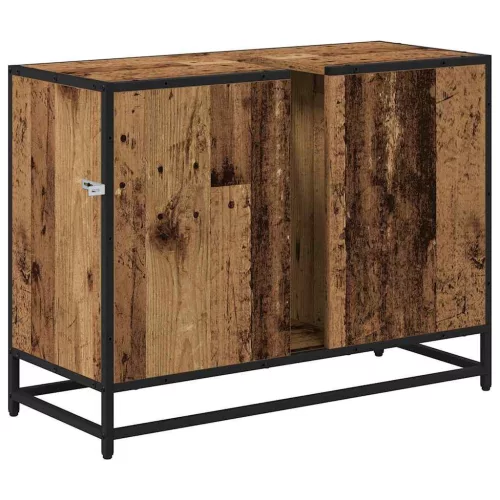 Fürdőszobai mosdószekrény Régi fa 80 x 33 x 60 cm Faanyag