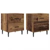 Éjjeliszekrény fiókkal 2 pcs Régi fa 40 x 35 x 47.5 cm Faanyag