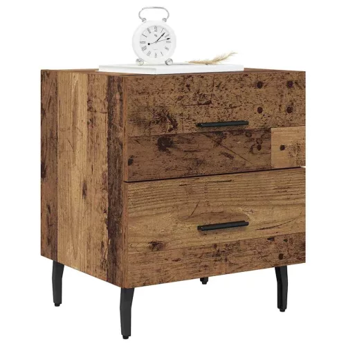 Éjjeliszekrény fiókkal 2 pcs Régi fa 40 x 35 x 47.5 cm Faanyag
