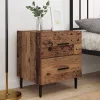 Éjjeliszekrény fiókkal 2 pcs Régi fa 40 x 35 x 47.5 cm Faanyag