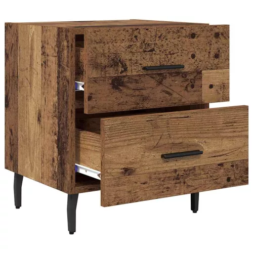 Éjjeliszekrény fiókkal 2 pcs Régi fa 40 x 35 x 47.5 cm Faanyag