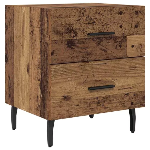 Éjjeliszekrény fiókkal 2 pcs Régi fa 40 x 35 x 47.5 cm Faanyag