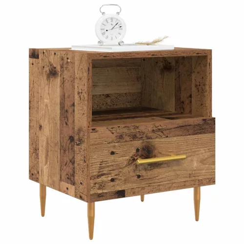 Éjjeli asztal fiókkal 2 pcs Régi fa 40 x 35 x 47.5 cm Faanyag