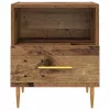 Éjjeli asztal fiókkal 2 pcs Régi fa 40 x 35 x 47.5 cm Faanyag