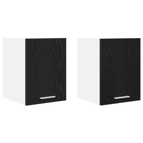Függő szekrény Riga 2 pcs Fekete tölgy és fehér 30 x 31 x 40 cm
