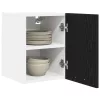 Függő szekrény Riga 2 pcs Fekete tölgy és fehér 30 x 31 x 40 cm