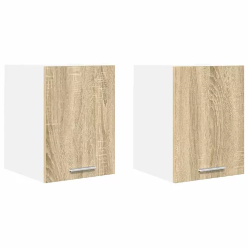 Függő szekrény Riga 2 pcs Sonoma tölgy és fehér 30 x 31 x 40 cm