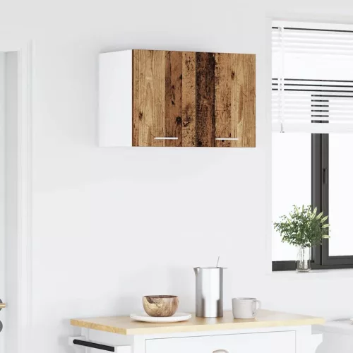 Függő szekrény Riga 2 pcs Régi fa és fehér 30 x 31 x 40 cm