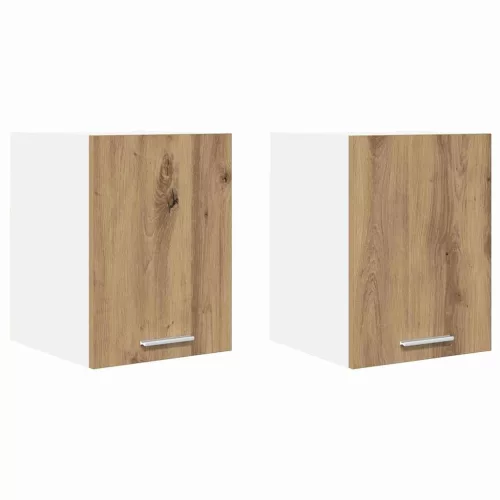 Függő szekrény polcokkal Riga 2 pcs Artisan tölgy és fehér
