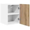 Függő szekrény polcokkal Riga 2 pcs Artisan tölgy és fehér