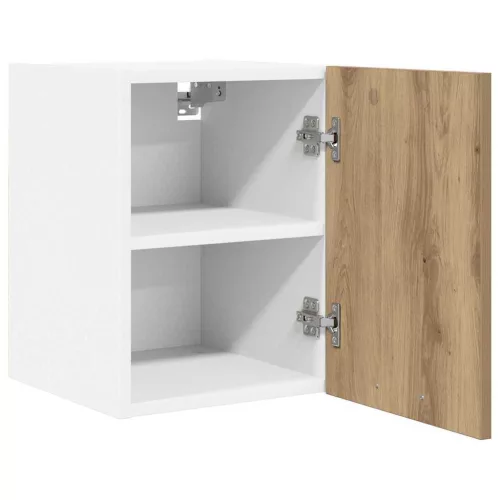 Függő szekrény polcokkal Riga 2 pcs Artisan tölgy és fehér