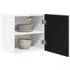 Függő szekrény Riga 2 pcs Fekete tölgy és fehér 40 x 31 x 40 cm