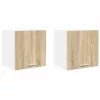 Függő szekrény Riga 2 pcs Sonoma tölgy és fehér 40 x 31 x 40 cm
