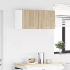 Függő szekrény Riga 2 pcs Sonoma tölgy és fehér 40 x 31 x 40 cm