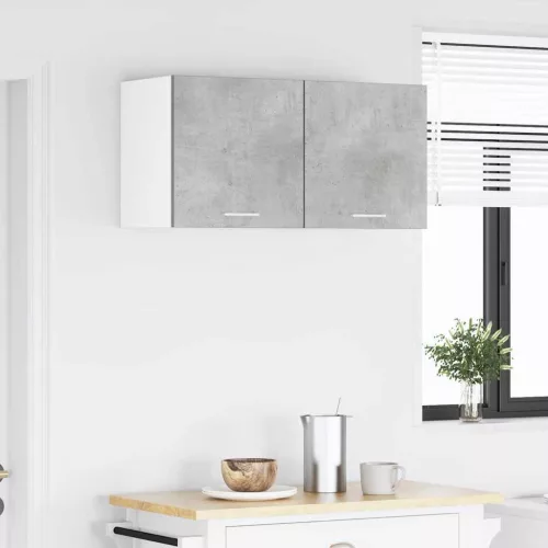 Függő szekrény Riga 2 pcs Beton szürke és fehér 40 x 31 x 40 cm