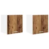 Függő szekrény Riga 2 pcs Régi fa és fehér 40 x 31 x 40 cm