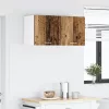 Függő szekrény Riga 2 pcs Régi fa és fehér 40 x 31 x 40 cm