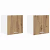 Függő szekrény polcokkal Riga 2 pcs Artisan tölgy és fehér