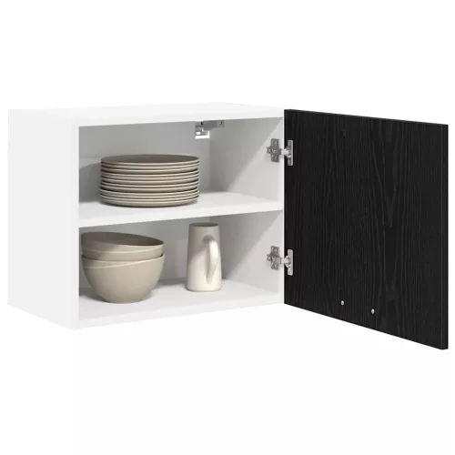 Függő szekrény Riga 2 pcs Fekete tölgy és fehér 50 x 31 x 40 cm