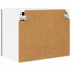 Függő szekrény Riga 2 pcs Fekete tölgy és fehér 50 x 31 x 40 cm
