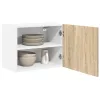 Függő szekrény Riga 2 pcs Sonoma tölgy és fehér 50 x 31 x 40 cm