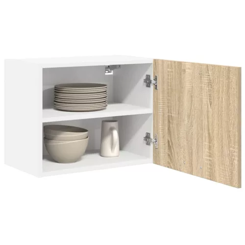 Függő szekrény Riga 2 pcs Sonoma tölgy és fehér 50 x 31 x 40 cm