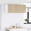 Függő szekrény Riga 2 pcs Sonoma tölgy és fehér 50 x 31 x 40 cm