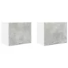 Függő szekrény Riga 2 pcs Beton szürke és fehér 50 x 31 x 40 cm