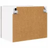 Függő szekrény polcokkal Riga 2 pcs Füstölt tölgy és fehér