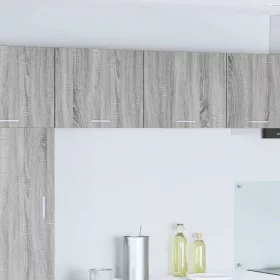   Függő szekrény polcokkal Riga 2 pcs Szürke Sonoma és fehér