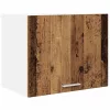 Függő szekrény Riga 2 pcs Régi fa és fehér 50 x 31 x 40 cm
