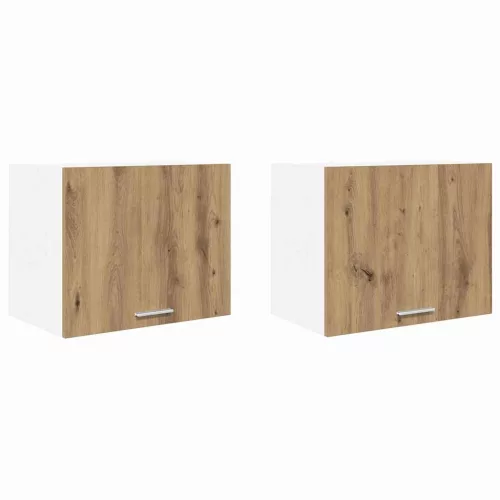 Függő szekrény polcokkal Riga 2 pcs Artisan tölgy és fehér