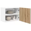Függő szekrény polcokkal Riga 2 pcs Artisan tölgy és fehér