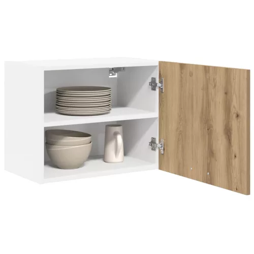 Függő szekrény polcokkal Riga 2 pcs Artisan tölgy és fehér