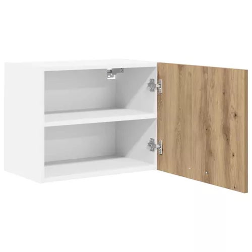 Függő szekrény polcokkal Riga 2 pcs Artisan tölgy és fehér