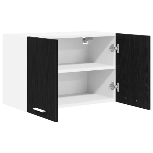 Függő szekrény Riga 2 pcs Fekete tölgy és fehér 60 x 31 x 40 cm